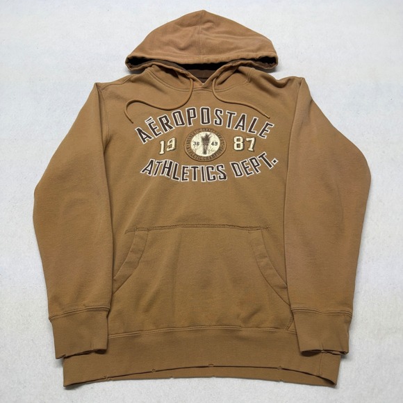 Aeropostale Other - Y2K Aeropostale Hoodie Pullover Athletics Dept Graphic Cotton‎ Blend Brown Small